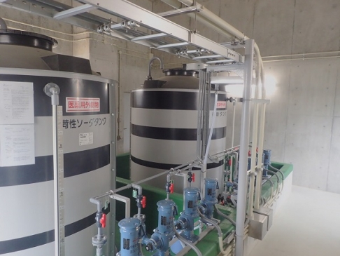 Chemical injection equipment for waterworks